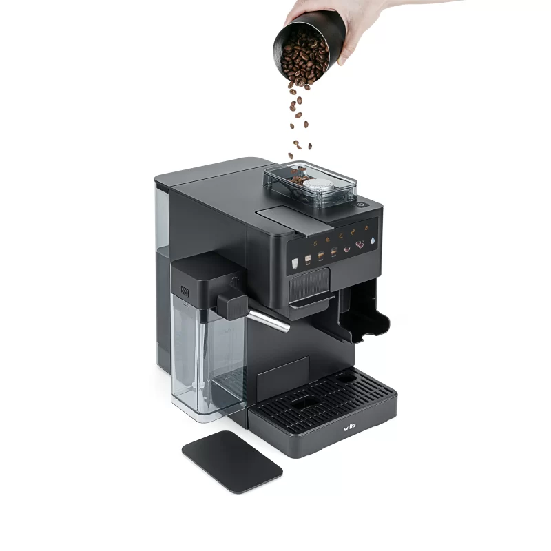 Espresso M_Volo M Grind_MMA2G-TCM20_Detail_Beans into grinder